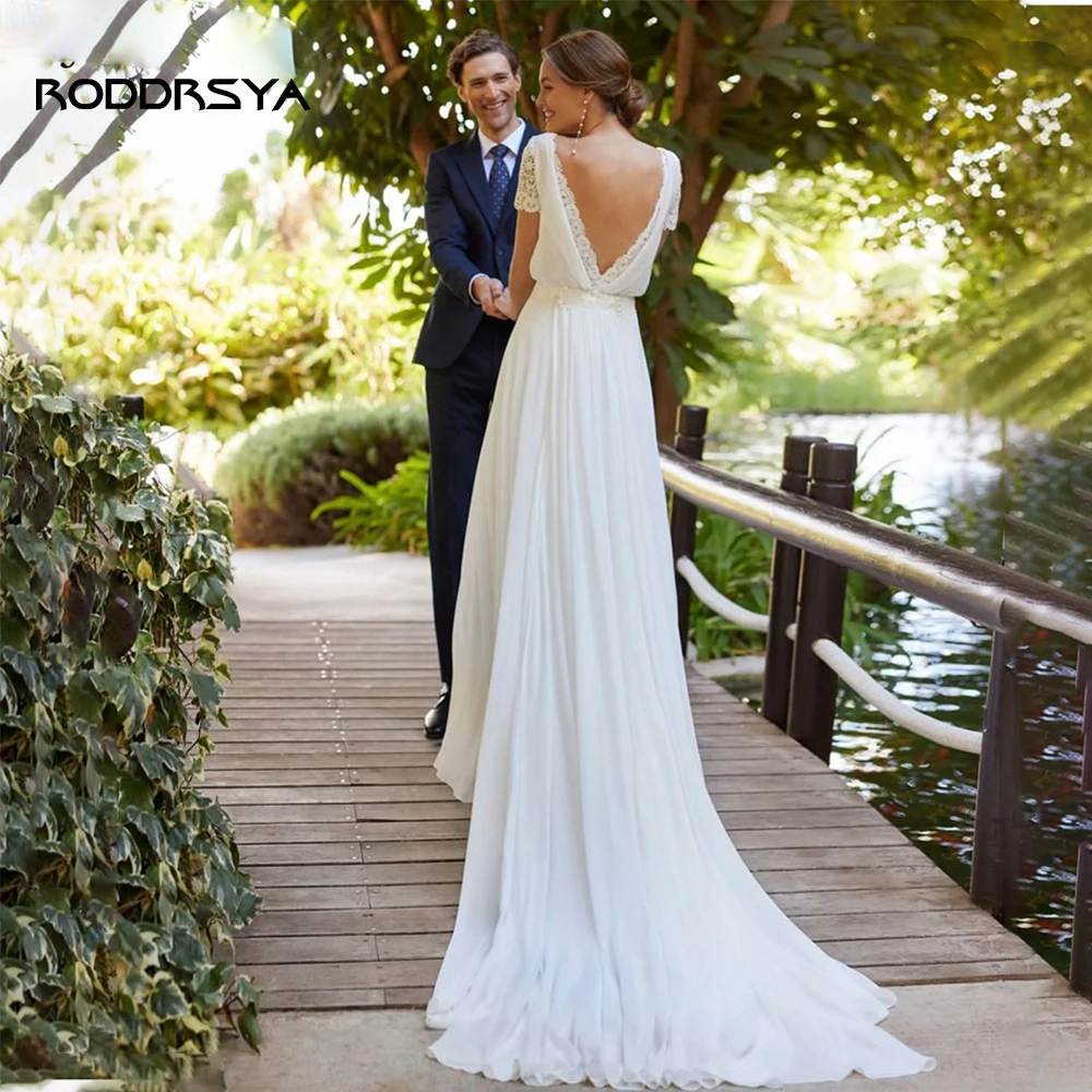 Шифоновое свадебное платье roddrsya в стиле бохо - Фотография_4