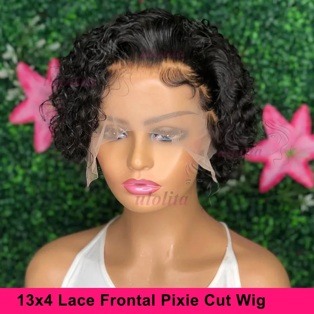 Pixie curly wig 100% human hair