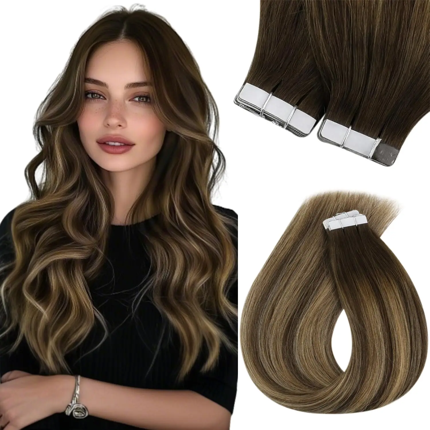 Vesunny remy tape in hair extensions