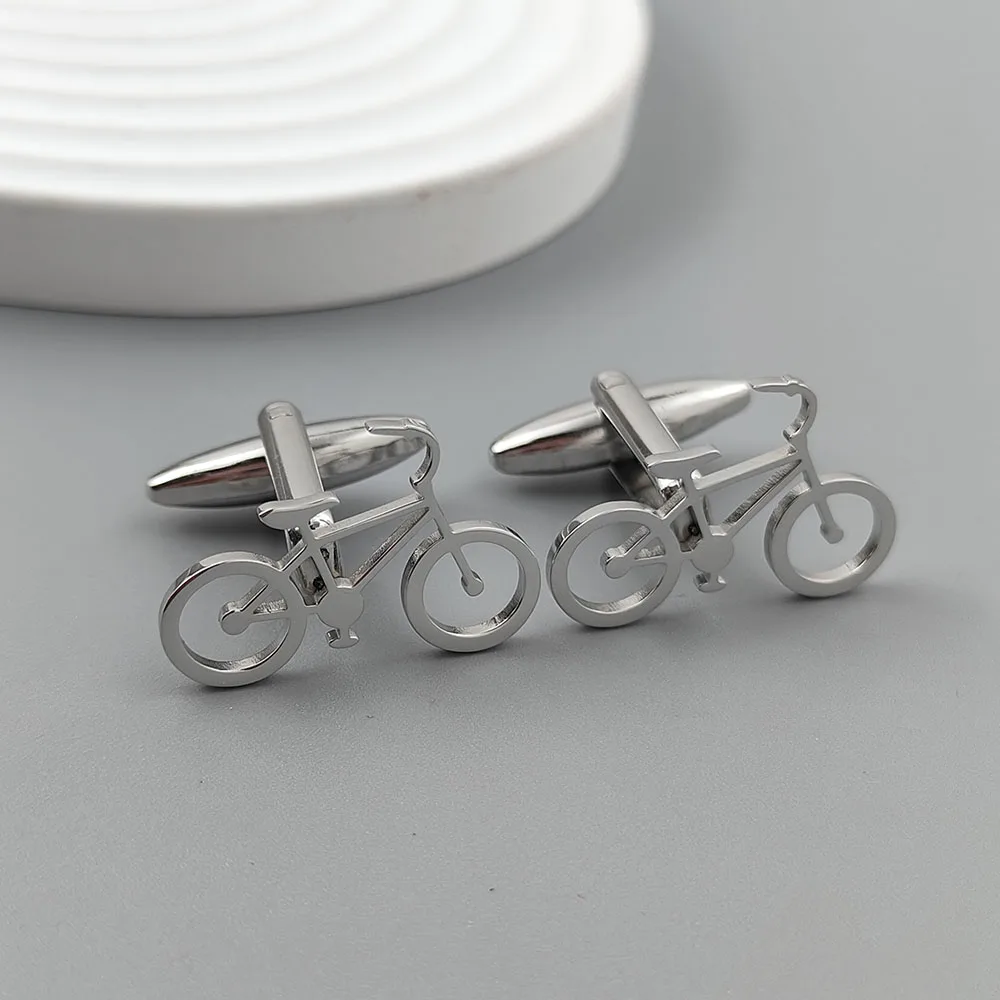 Полые велосипедные запонки из нержавеющей стали в стиле панк - Фотография_3