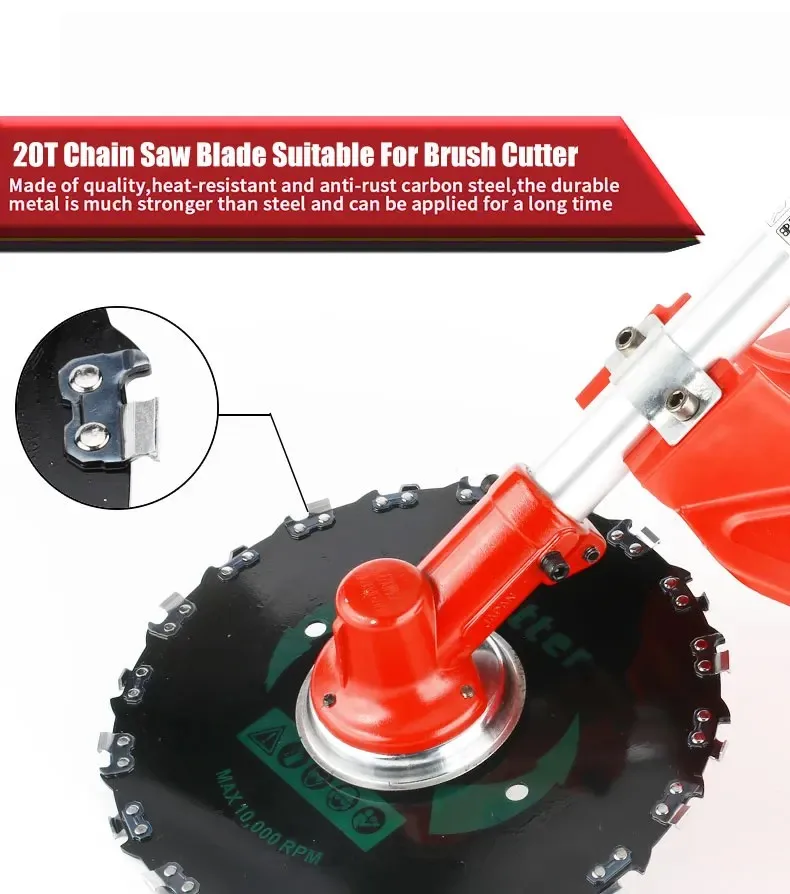 9-дюймовый 20-зубчатый диск цепной пилы для резки травы - Фотография_3