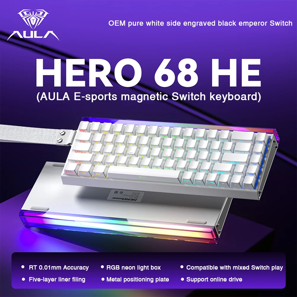 Aula hero 68he клавиатура с магнитным