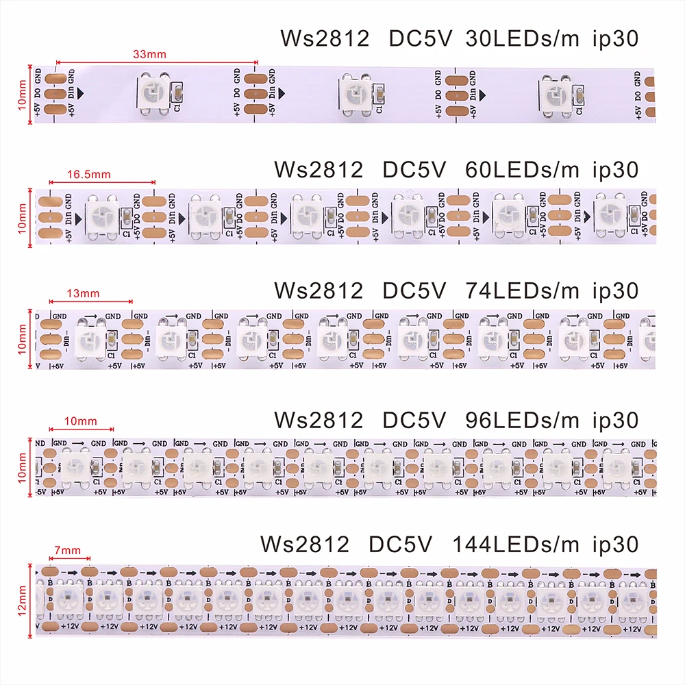 Ws2812b ws2811 ws2815 ws2813 светодиодные - Фотография_2