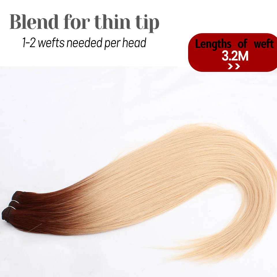 Био-протекиновые прямые синтетические пучки волос - Фотография_3