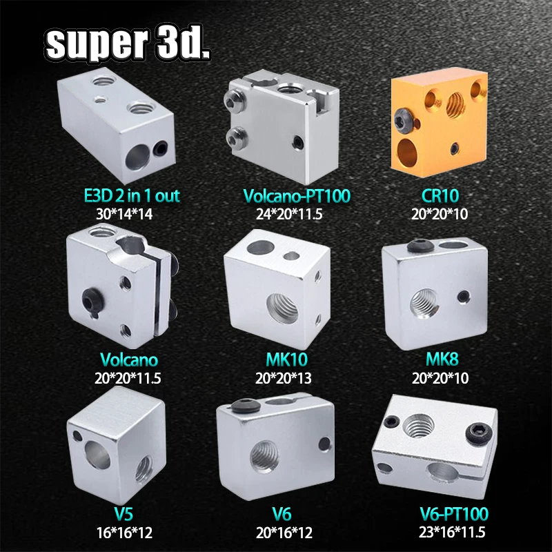 3d-нагревательный блок e3d v5 v6