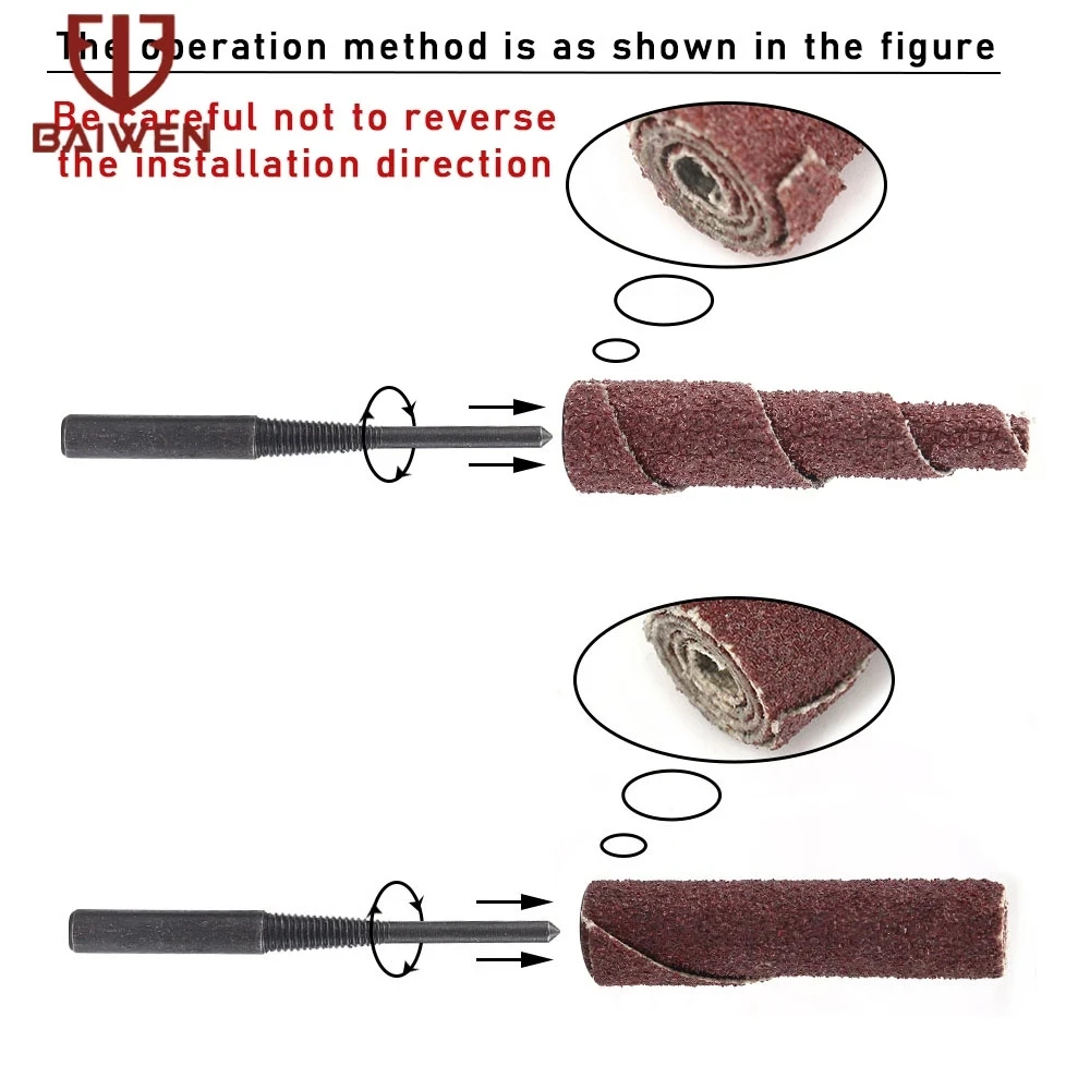 Шлифовальная наждачная головка baiwen - Фотография_5