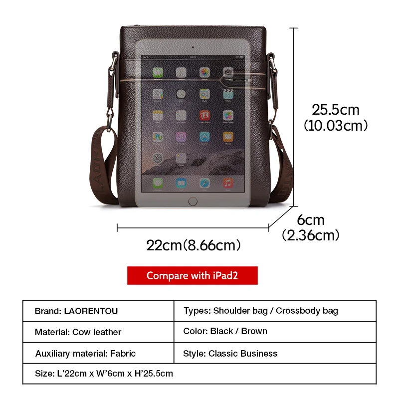 Laorentou мужская сумка через плечо - Фотография_4