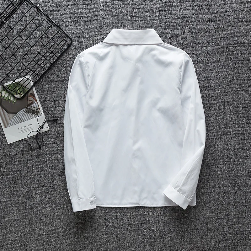 Школьная форма, белая рубашка с длинным рукавом - Фотография_5