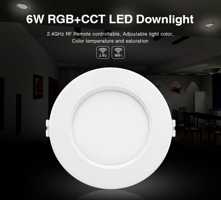 Светодиодный светильник fut068 6 вт rgb + cct