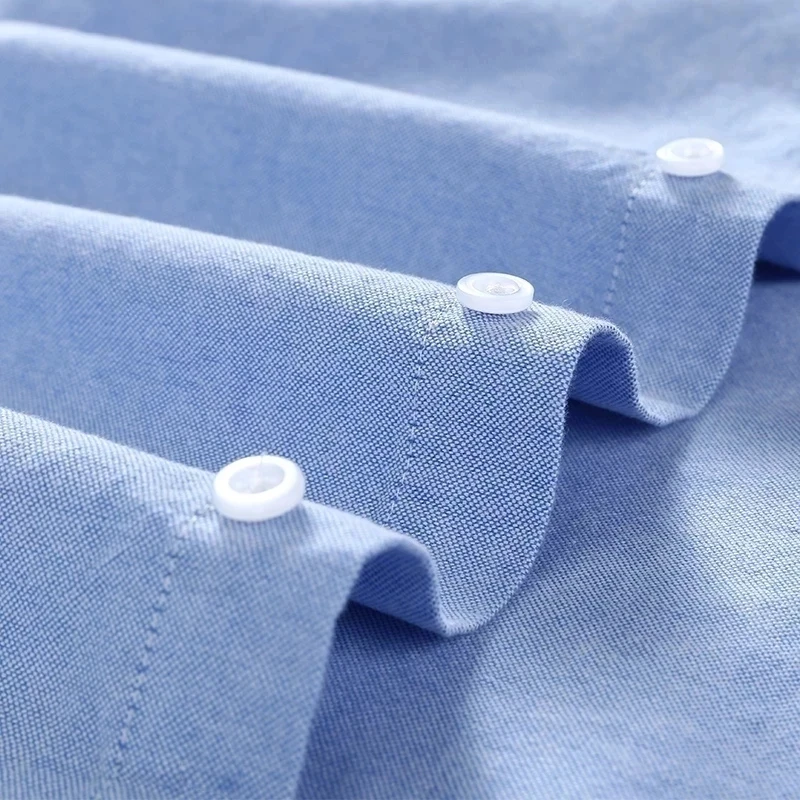 Мужская повседневная рубашка из ткани оксфорд - Фотография_6