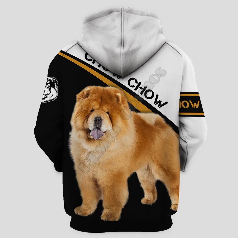 Забавные толстовки с 3d принтом chow chow - Фотография_2