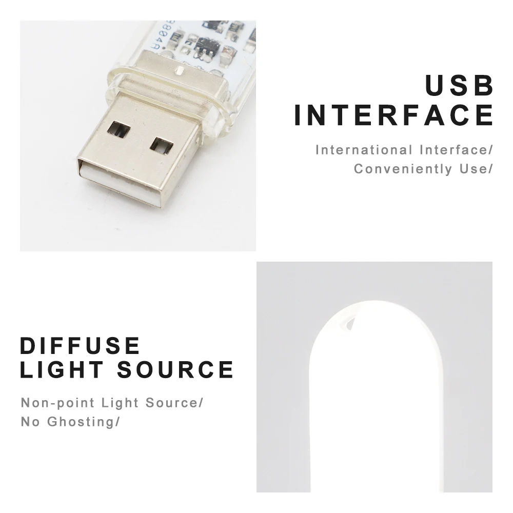 Сенсорный переключатель dc5v usb led мини-светильник для книг 1 - Фотография_3