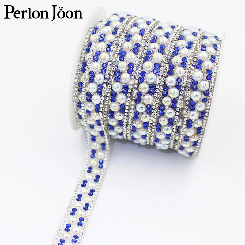 1-ярдовая лента с цветными кристаллами и жемчугом - Фотография_5