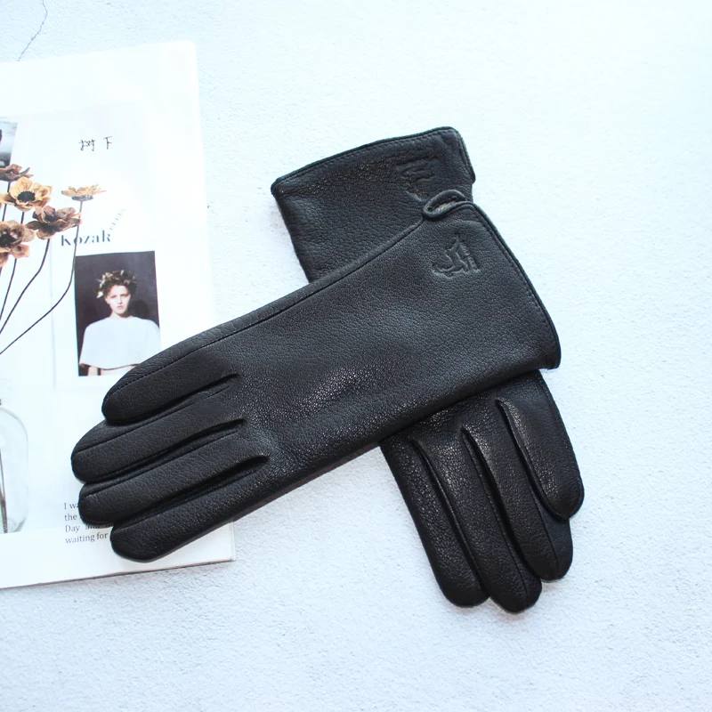 Новые женские модные кожаные перчатки - Фотография_3