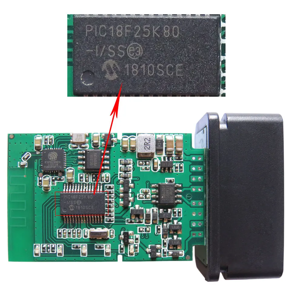 Wifi v1.5 pic18f25k80 elm327 obd2 - Фотография_2
