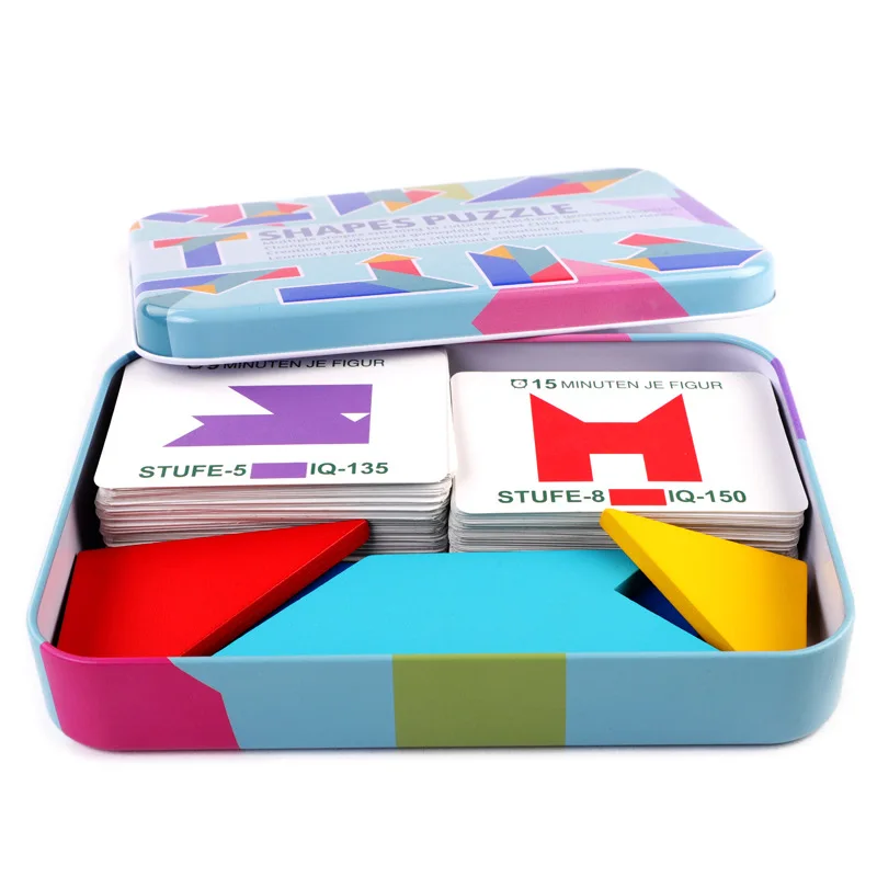 Новая форма, деревянный 3d пазл-головоломка tangram