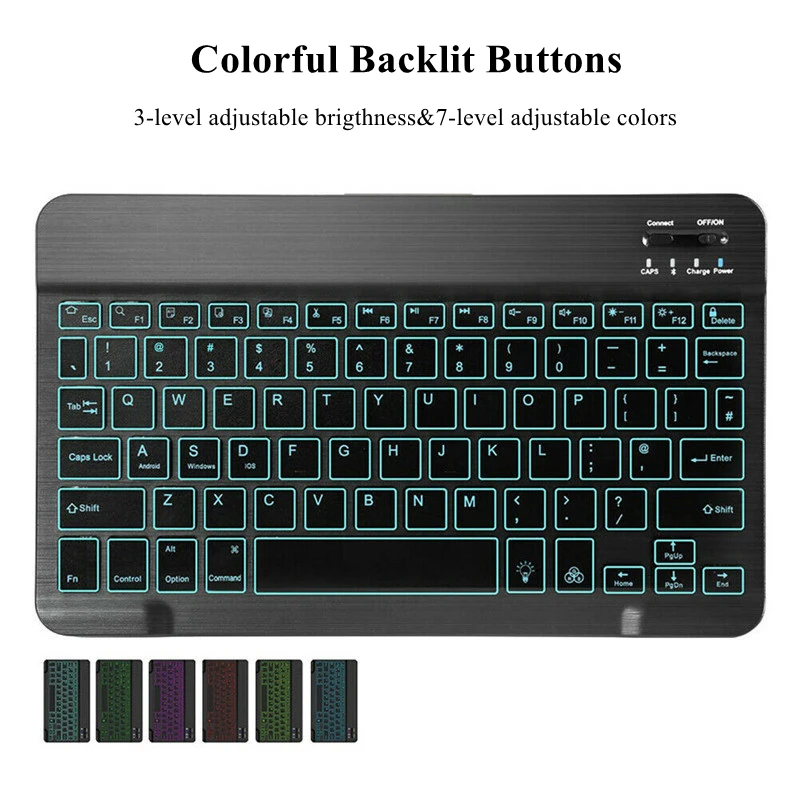 Беспроводная bluetooth-клавиатура с rgb-подсветкой - Фотография_5