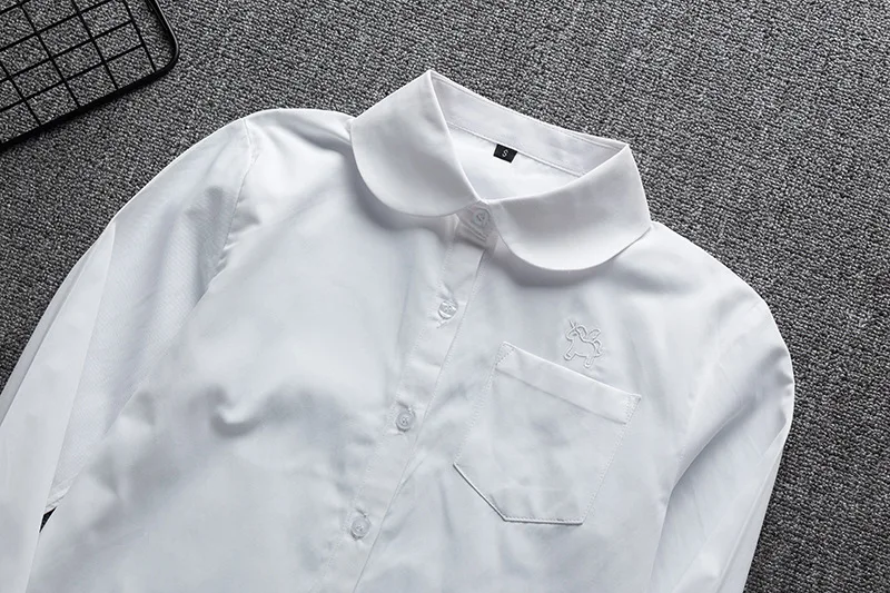 Школьная форма, белая рубашка с длинным рукавом - Фотография_2