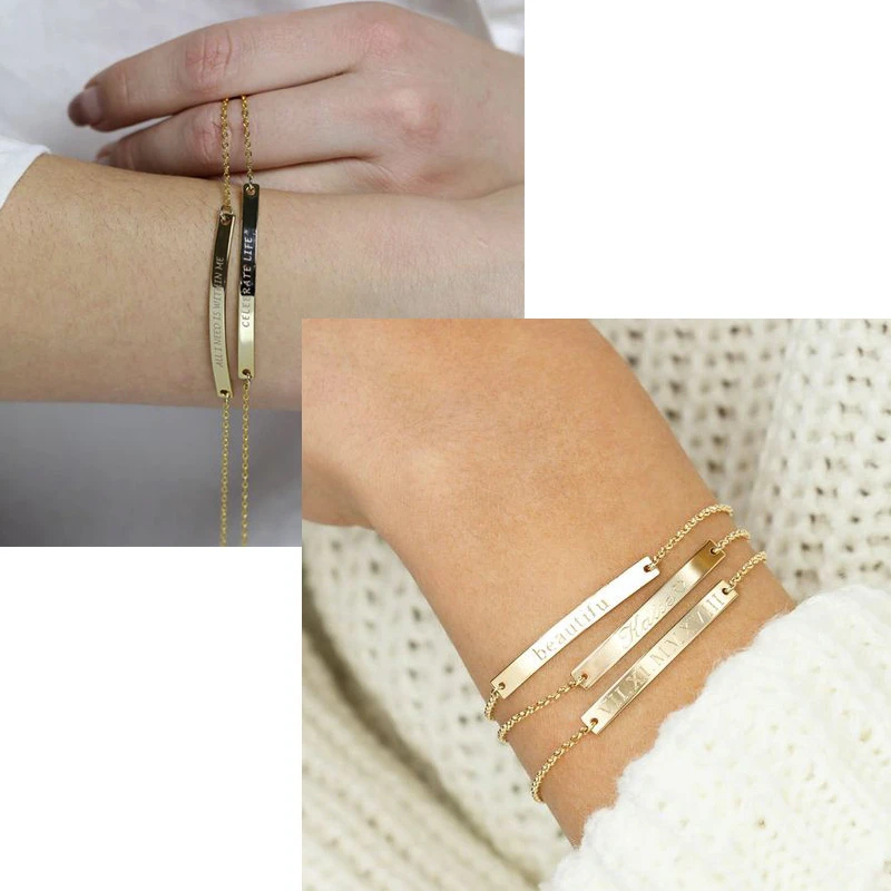 Бесплатный индивидуальный браслет с именем для женщин - Фотография_3