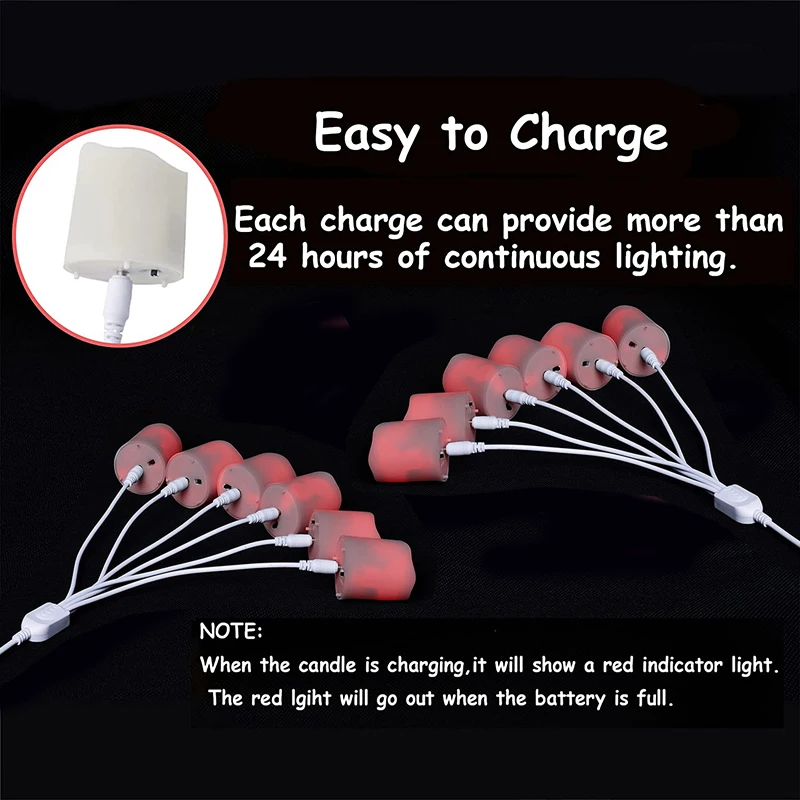 Usb перезаряжаемые свечи таймер - Фотография_6