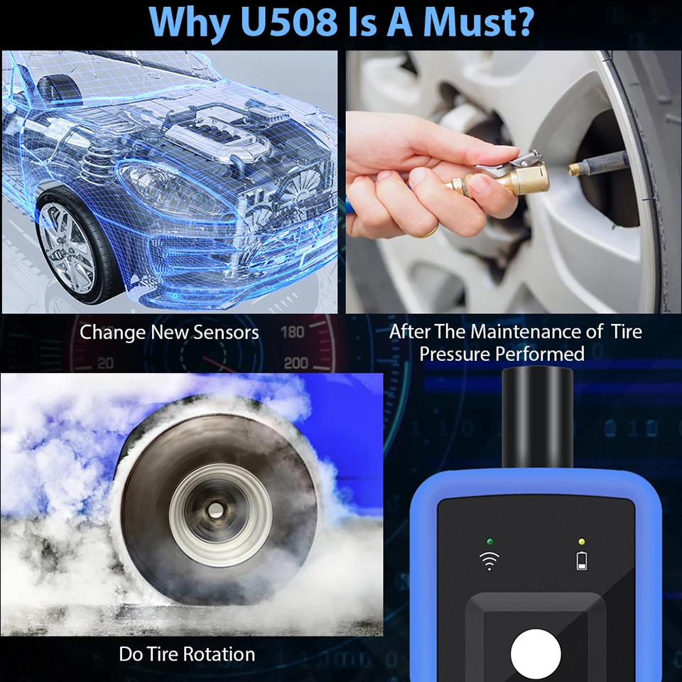 Универсальный автомобильный датчик давления в шинах u508 - Фотография_3