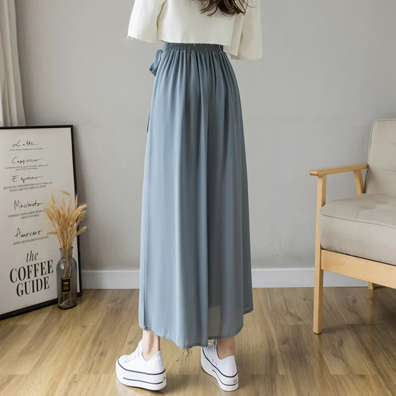 Женские шифоновые плиссированные брюки hakama - Фотография_2