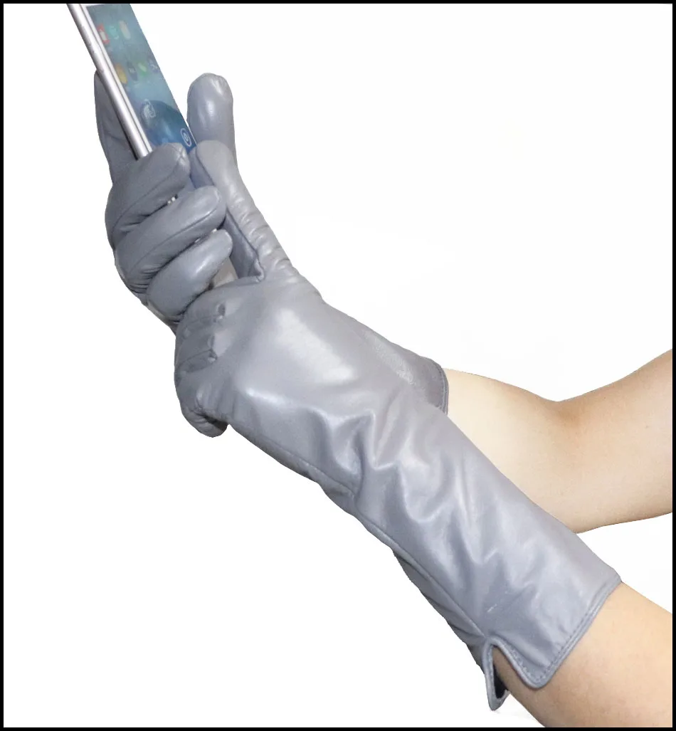 Модные кожаные перчатки женские - Фотография_4