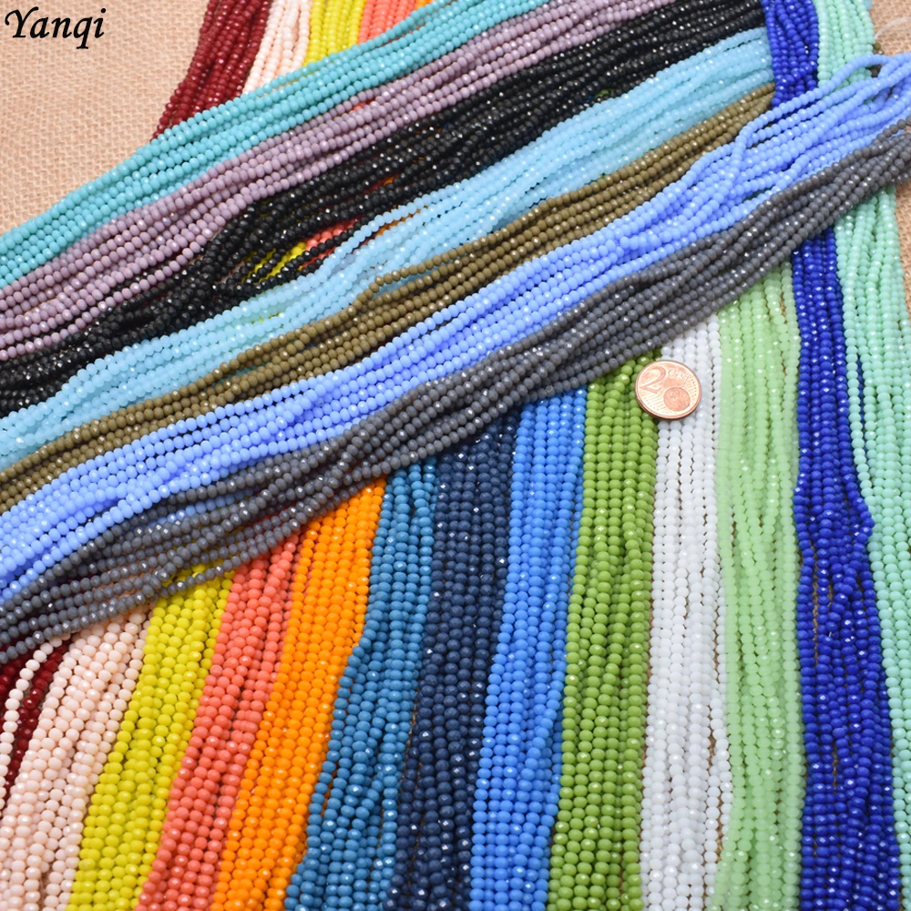 Yanqi 2 3 4 мм rondell австрия граненые хрустальные бусины - Фотография_4