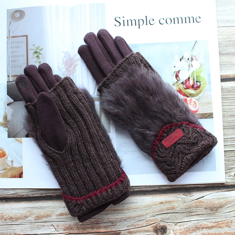 Перчатки женские зимние вязаные - Фотография_4