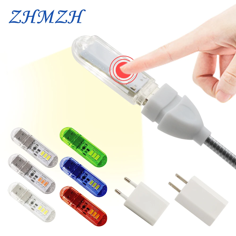 Сенсорный переключатель dc5v usb led мини-светильник для книг 1