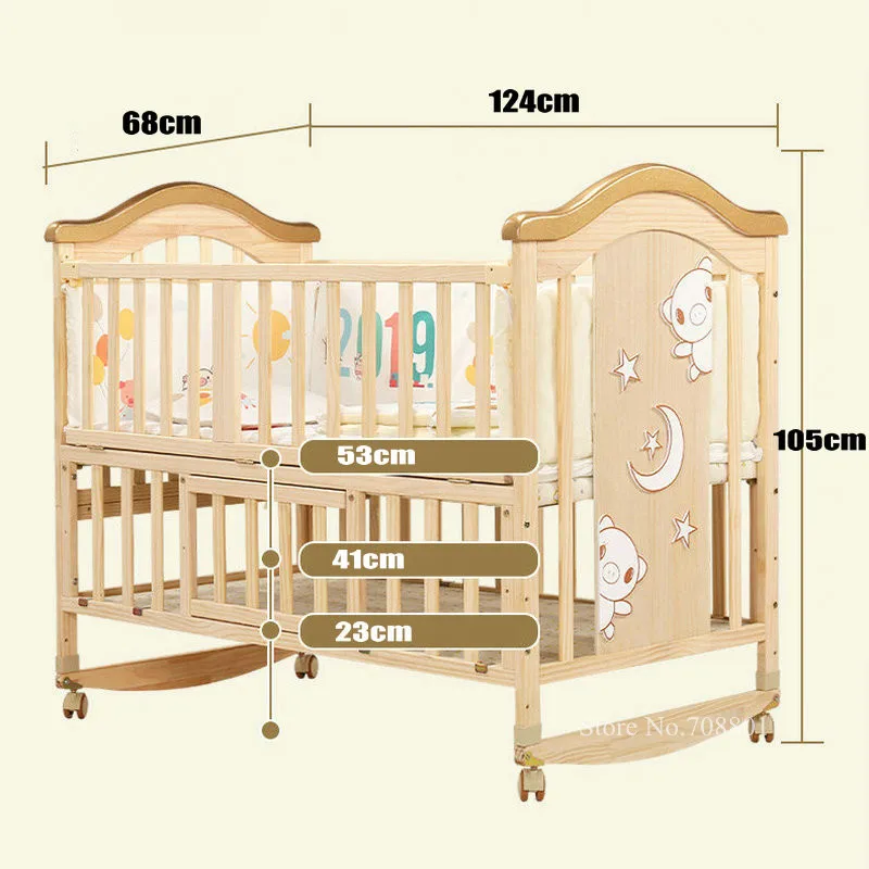 Детская кроватка большого размера с москитной сеткой в подарок - Фотография_3