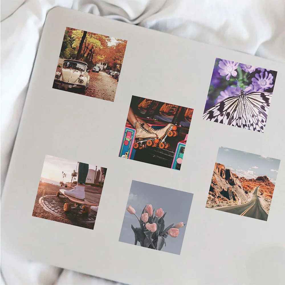 Стикеры в стиле ins с изображением пейзажа и граффити - Фотография_6