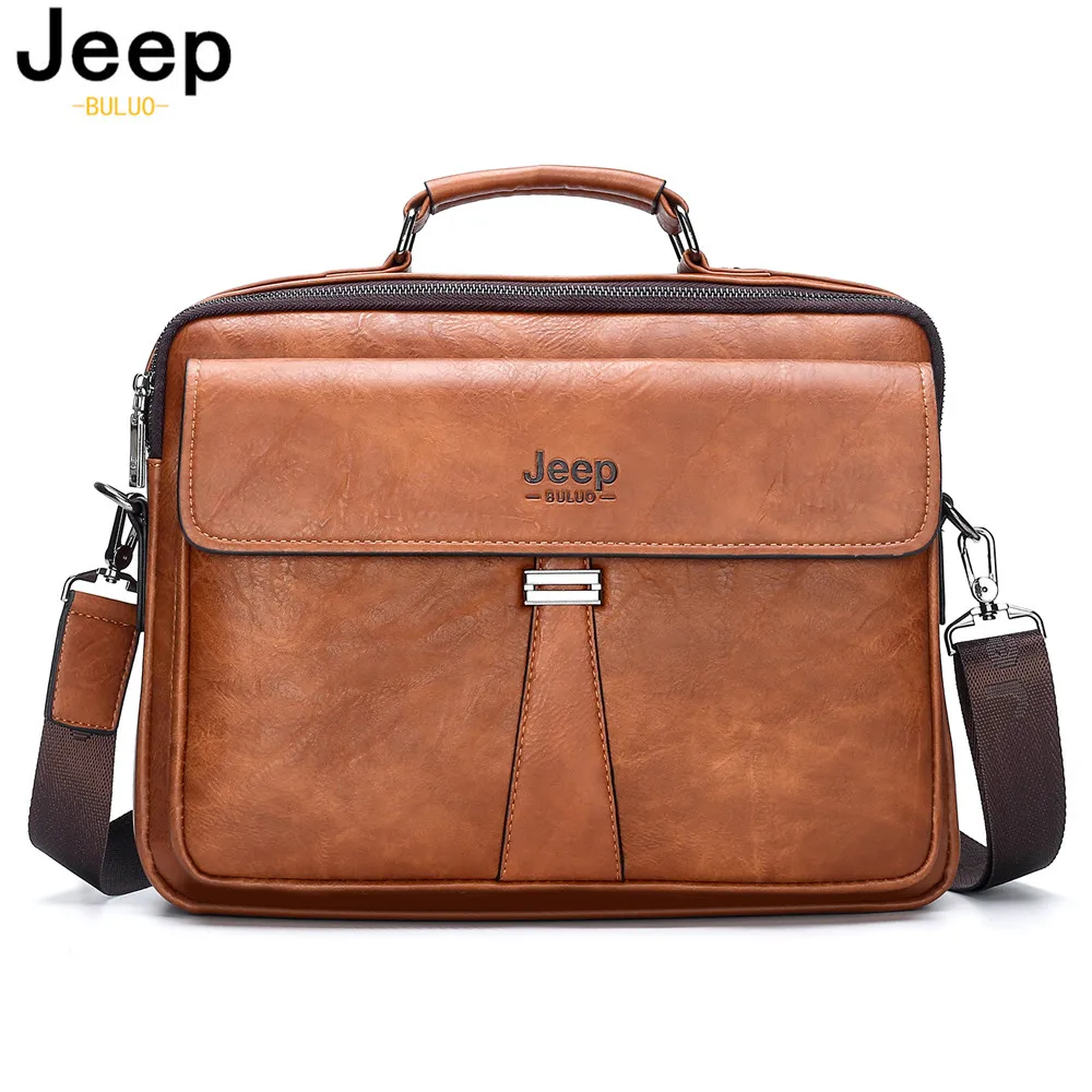 Портфель jeep buluo мужской из спилковой кожи
