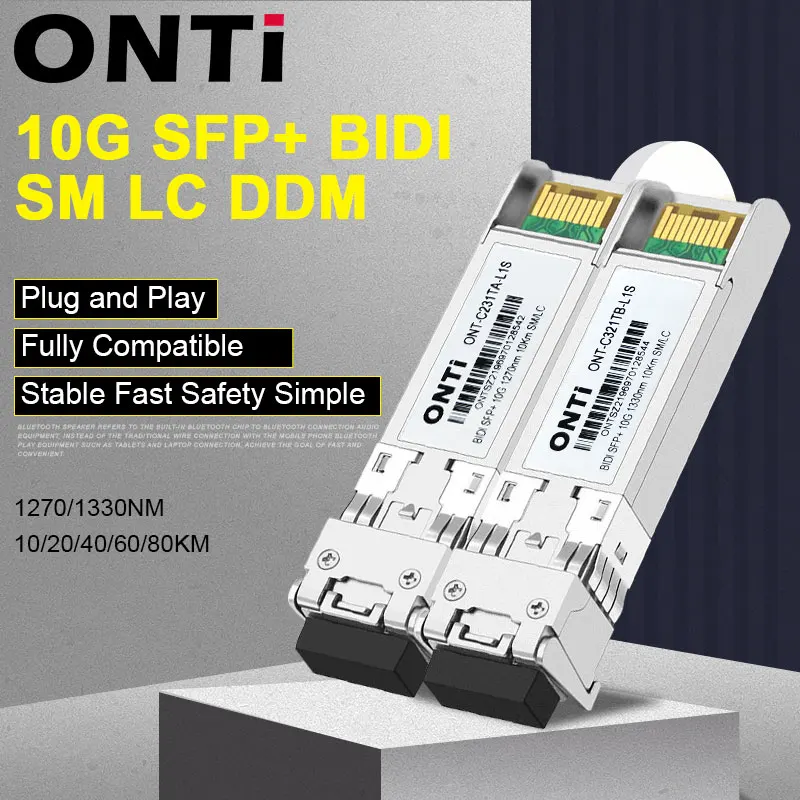 Модуль onti 10g bidi sm lc wdm sfp+