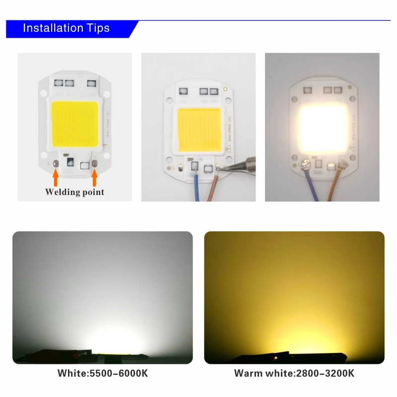 Светодиодная лампа cob chip 10 - Фотография_4