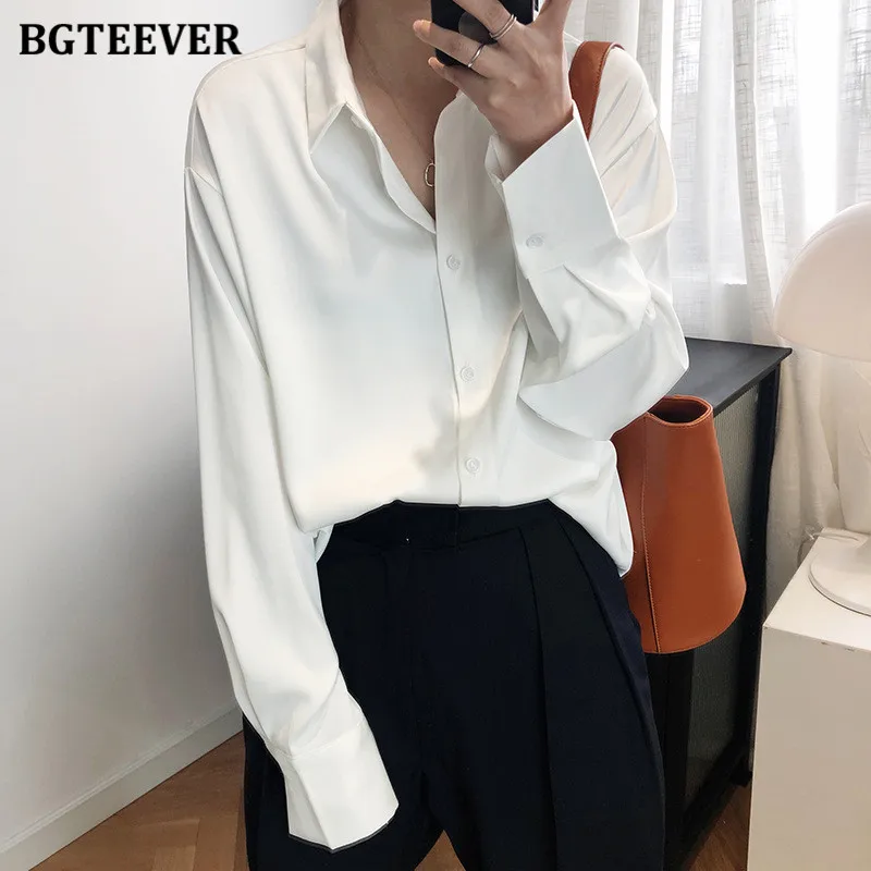 Женская атласная рубашка bbteever - Фотография_2