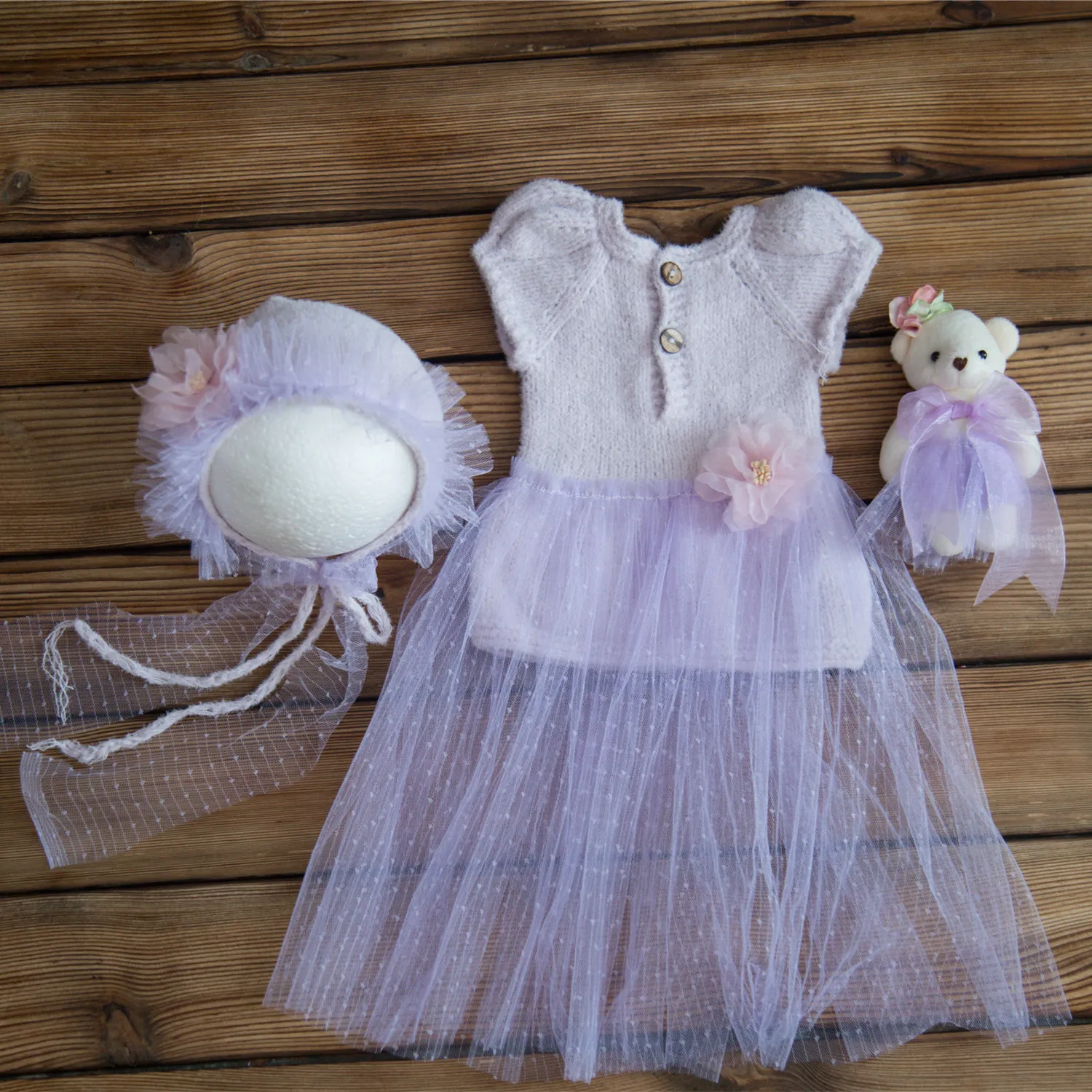 Вязаное кружевное платье из ангоры для маленьких девочек - Фотография_2