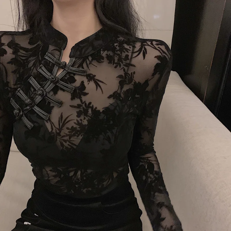 Прозрачные кружевные блузки для девочек - Фотография_3