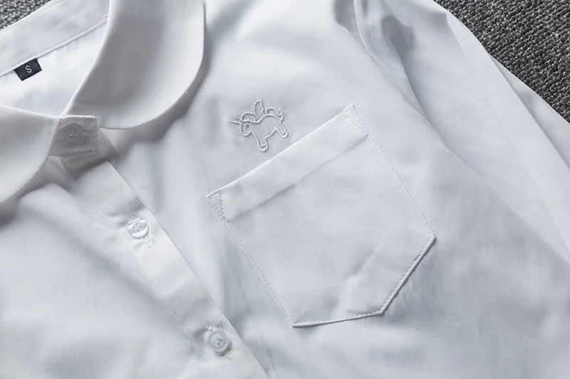 Школьная форма, белая рубашка с длинным рукавом - Фотография_4