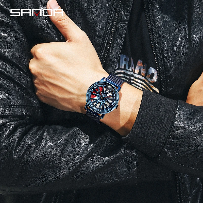 Часы мужские кварцевые водонепроницаемые с вращающимся циферблатом - Фотография_6