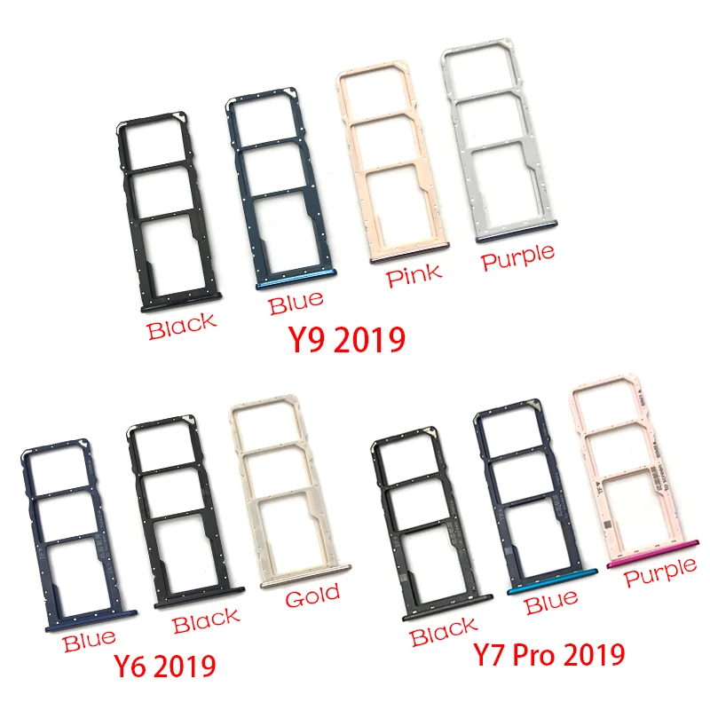 Лоток для sim-карты телефона с чипом sd для huawei y6 y9 y7 pro 2019 - Фотография_2