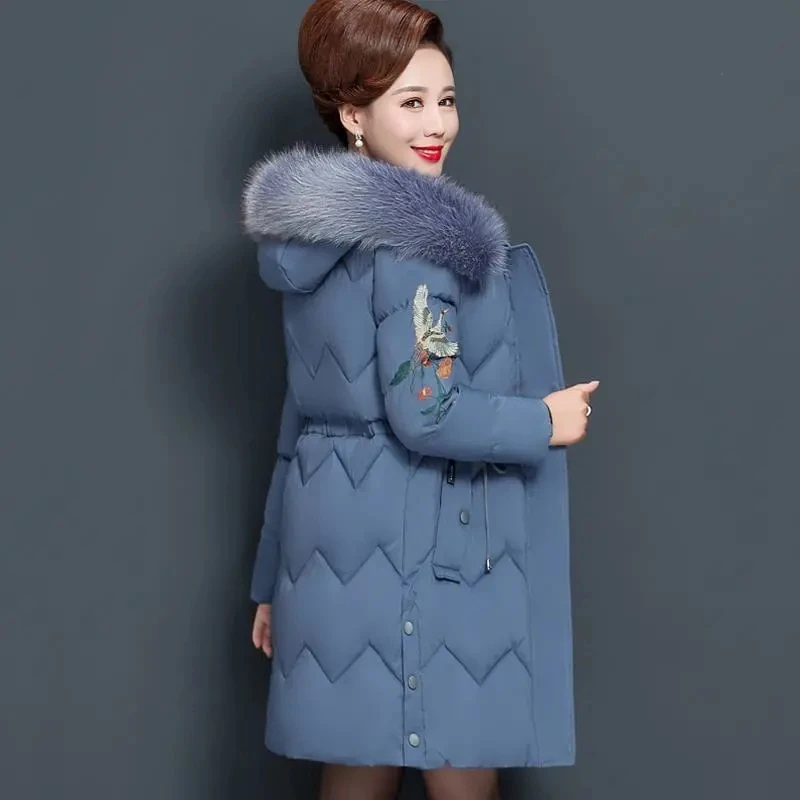 Женская длинная зимняя куртка с - Фотография_2