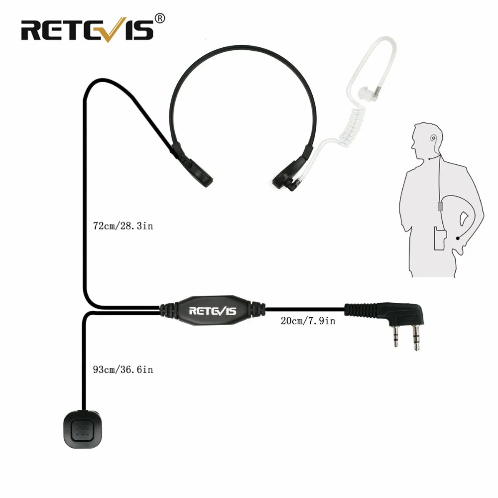Retevis etk001 rt622 наушник рация