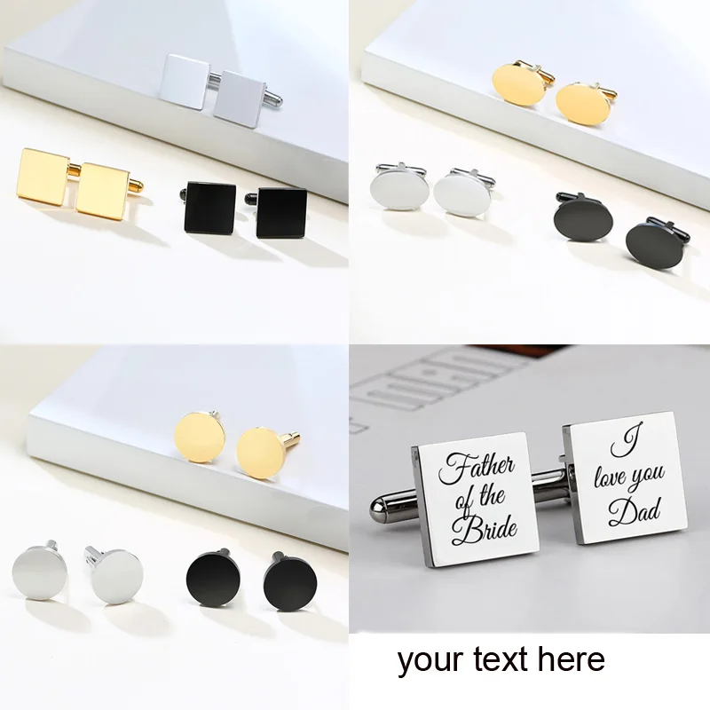 Запонки с персонализированной гравировкой для свадьбы - Фотография_3