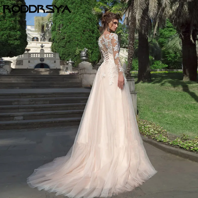 Свадебное платье roddrsya с длинным рукавом