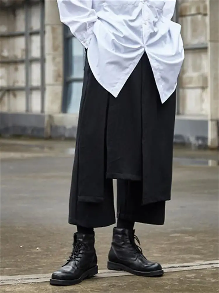 Мужская юбка-брюки с широкими штанинами на осень и зиму - Фотография_4