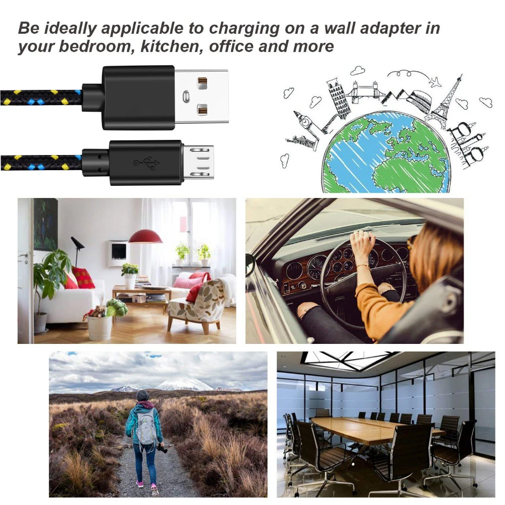 Кабель micro usb 1 м/2 м/3 м - Фотография_2