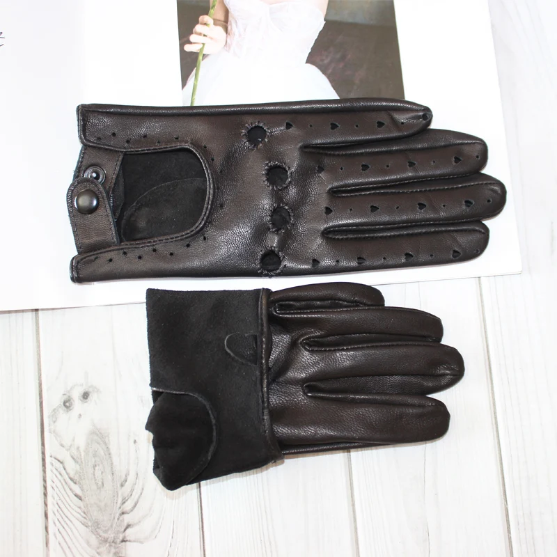 Новые женские кожаные перчатки из овчины - Фотография_4