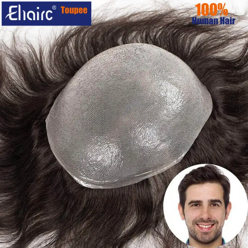 Мужской протез волос toupee 0