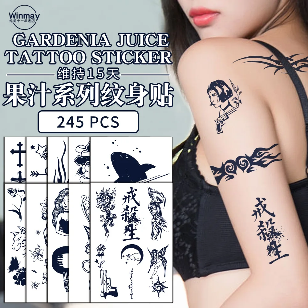 Водостойкая временная тату-наклейка с чернилами juice ink